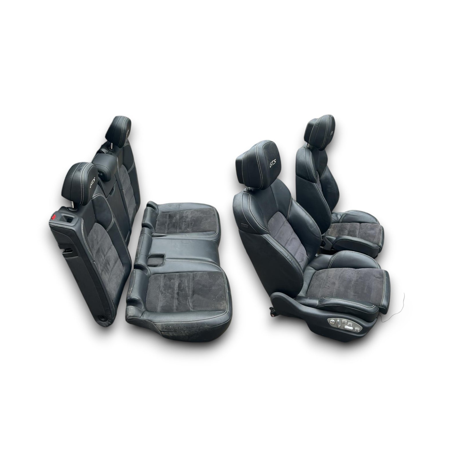 Tapițerie / scaune Porsche Macan GTS (95B) (2021 > ) din piele și alcantara negre