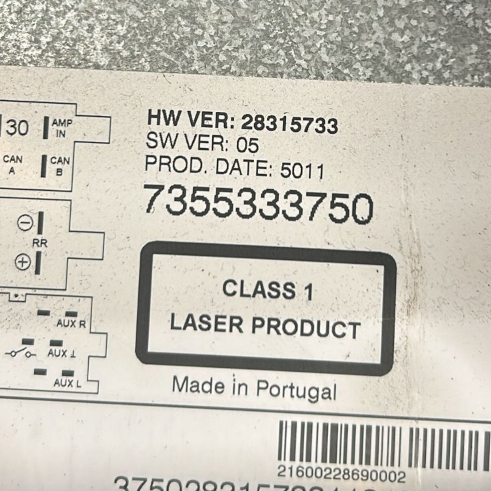 Stereo / autoradio fiat ducato kod:7355333750 (2006 > 2014)