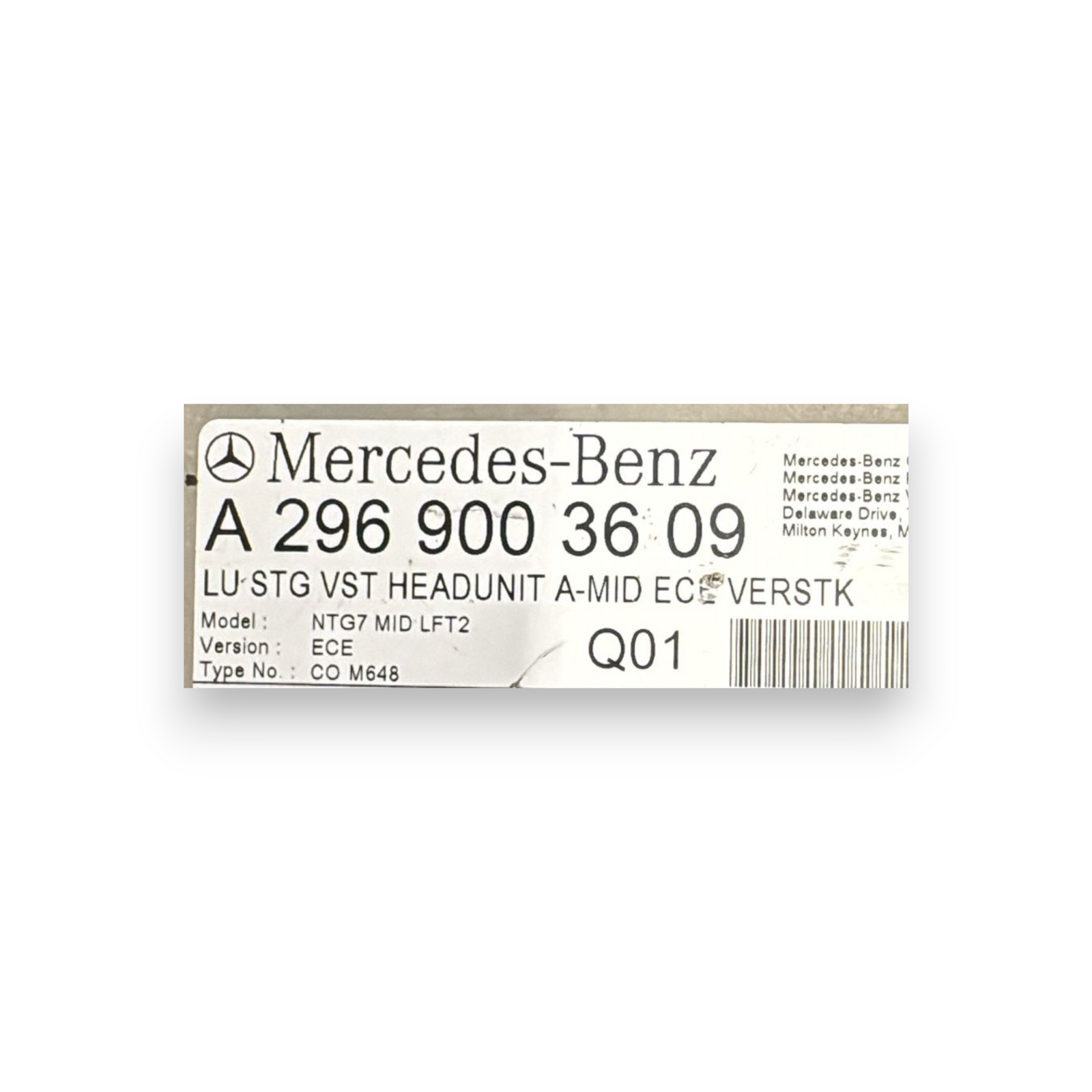 Centralina autoradio Mercedes Benz GLC (W253) cod.A2969003609 (2021-)