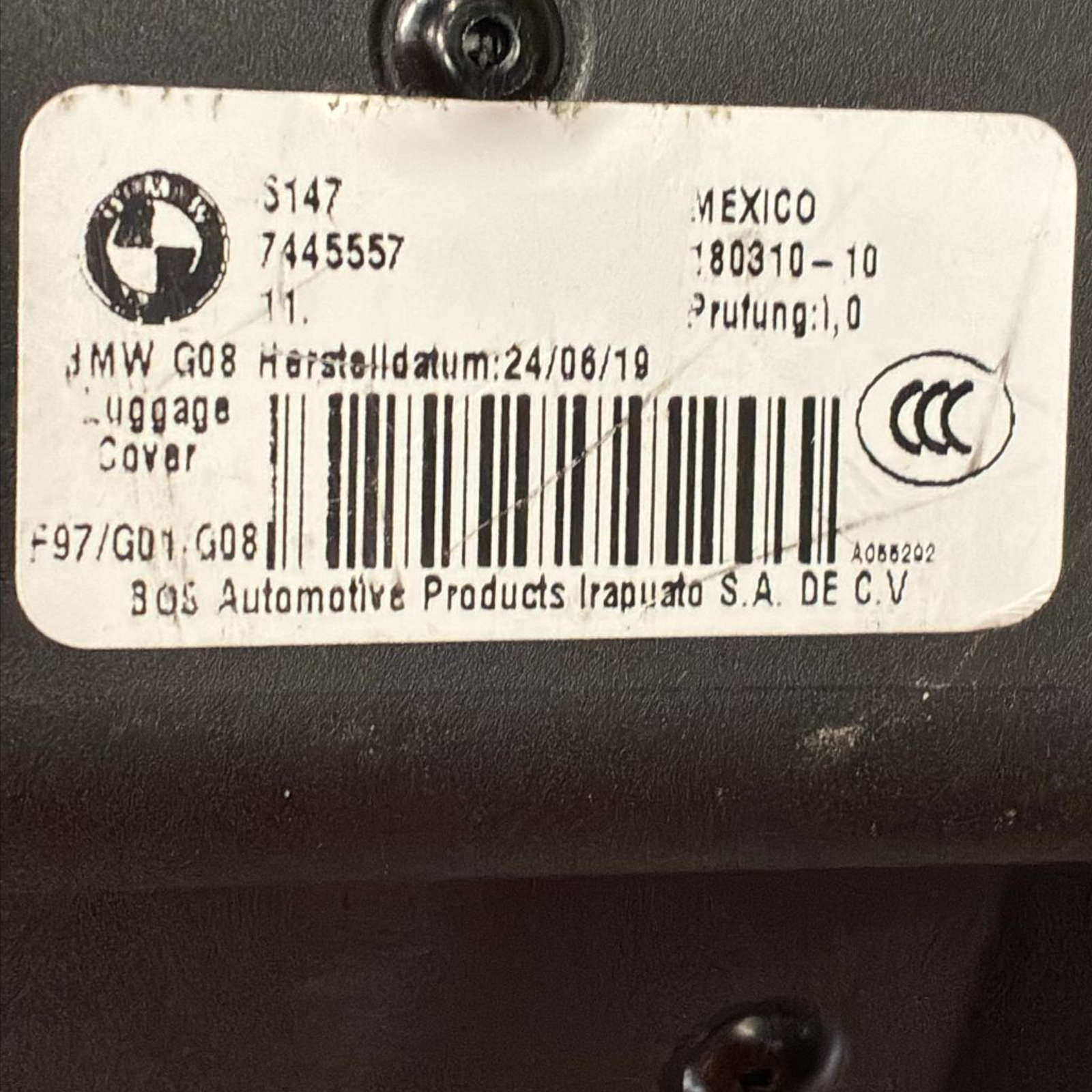 Gepäcknetz mit Rollmechanismus für BMW X3, Cod: 51477445557 (2018 - 2020)