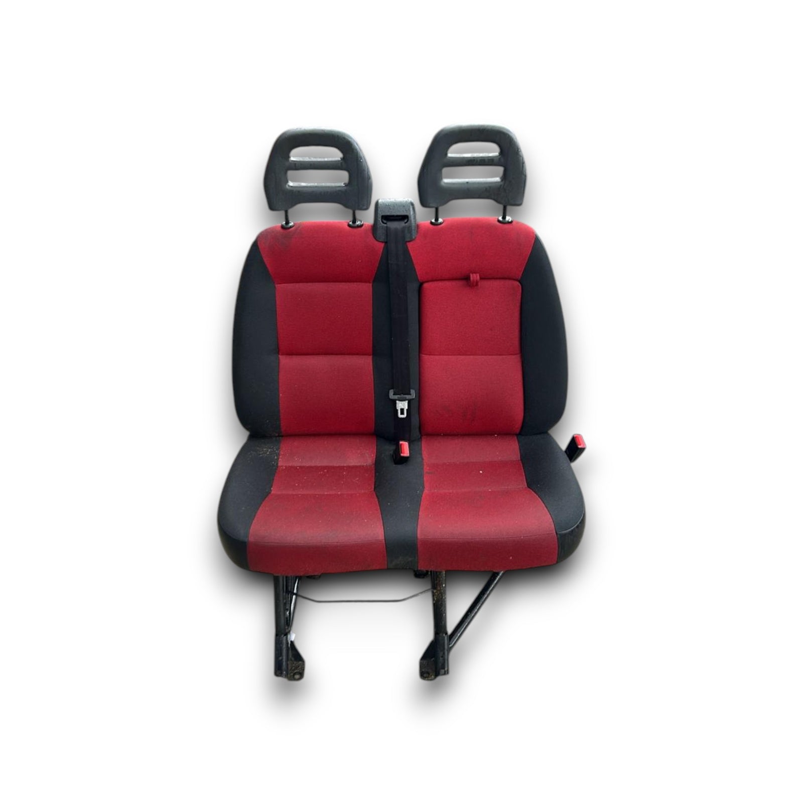 Sièges passagers Fiat Ducato (2014 > ) en tissu noir et rouge