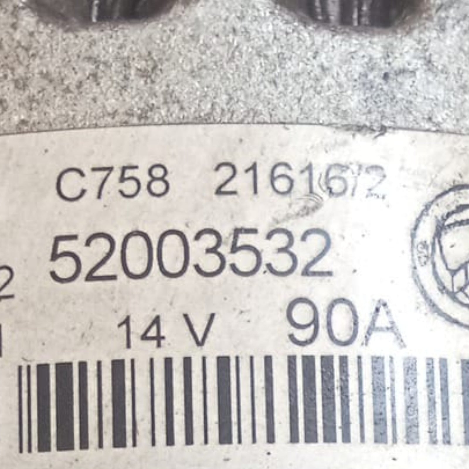 Fiat 500 alternator code . 52003532 1.2 gasoline (2007 > 2025)