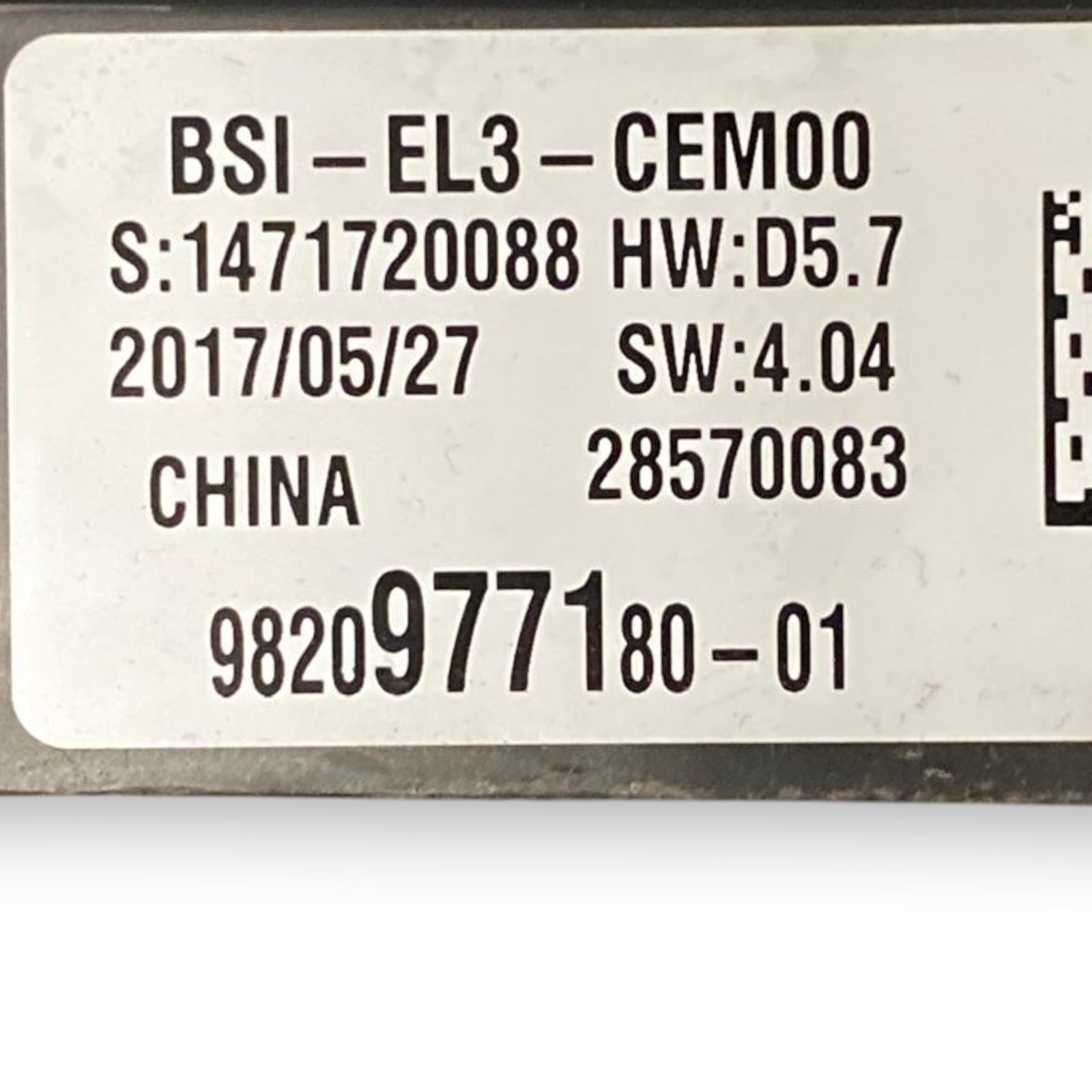 Karosseriecomputer Citroen C3 III 1.6 Diesel (2016-) Cod: 9820977180