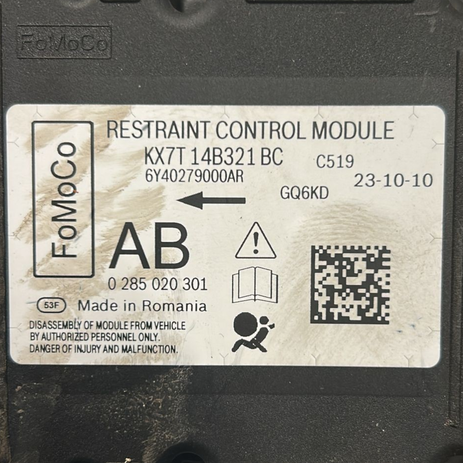 Airbagcentrale ford focus iv cod:kx7t14b321bc (2018 > 2025)