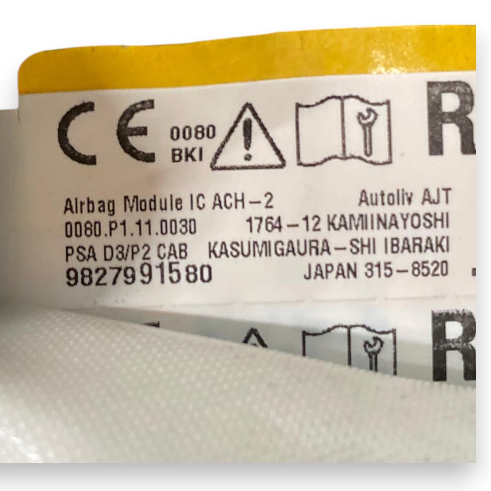 Airbag a tendina laterale destro (dx) Opel Corsa F (2019-) Cod: 9827991580