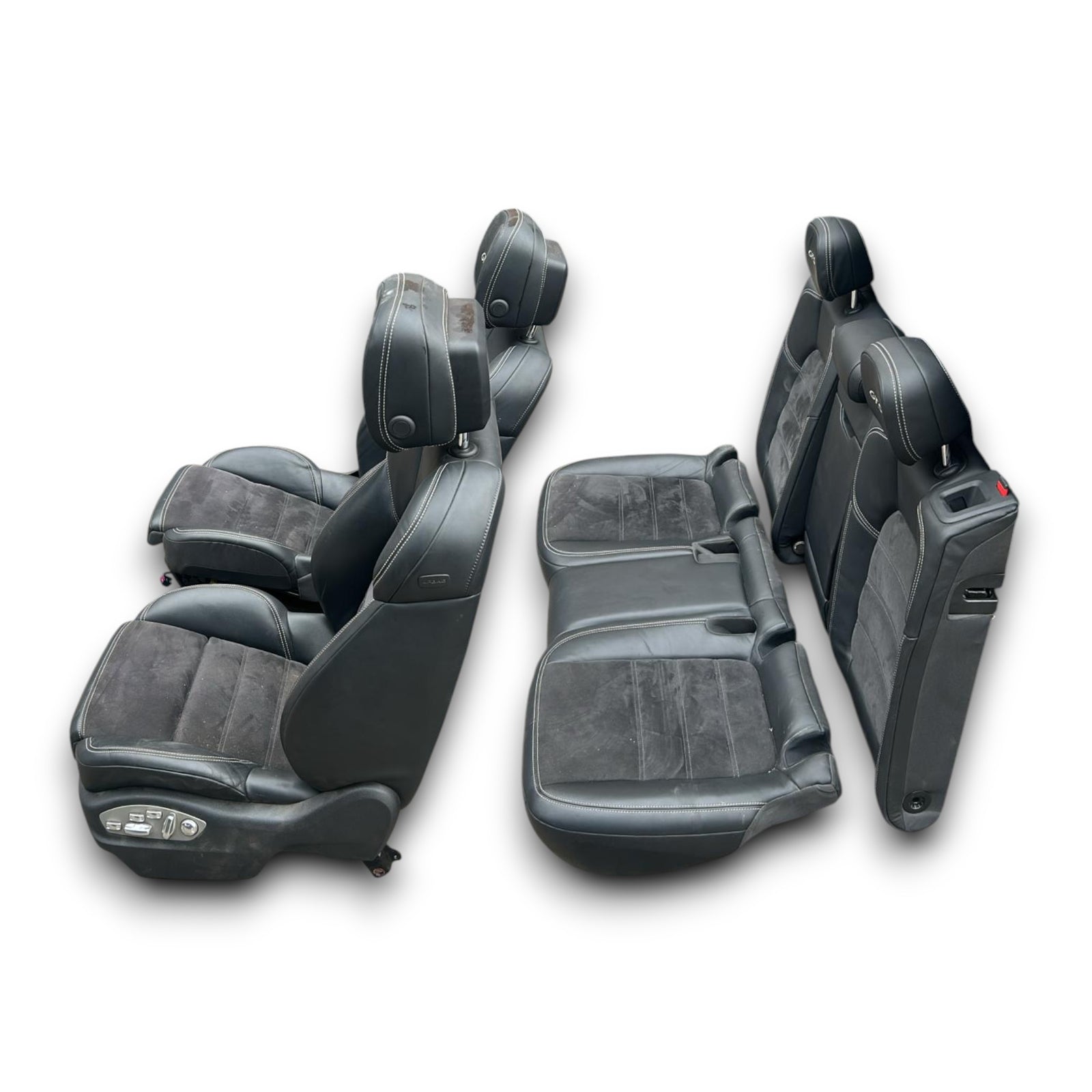 Tapițerie / scaune Porsche Macan GTS (95B) (2021 > ) din piele și alcantara negre