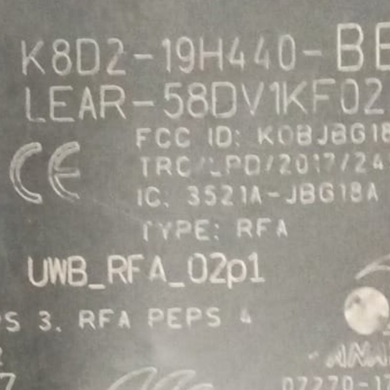 Centralina keyless range rover evoque I cod . 58dv1kf02 (2011 > 2018)