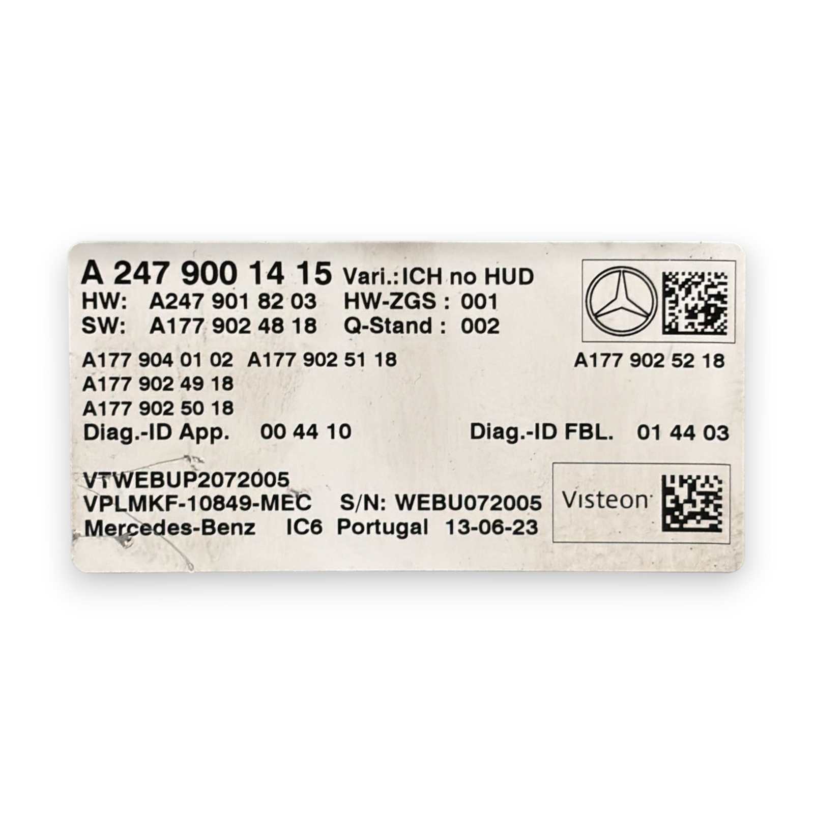 Centralina quadro strumenti mercedes-benz gla h247 cod:a2479001415 (2020-)