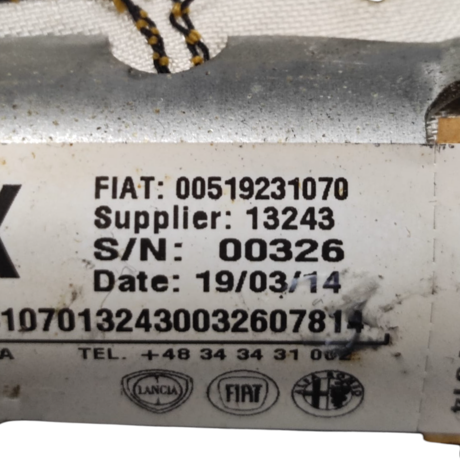 Airbag a tendina destro fiat 500 cod: 00519231070 (2007-2015)