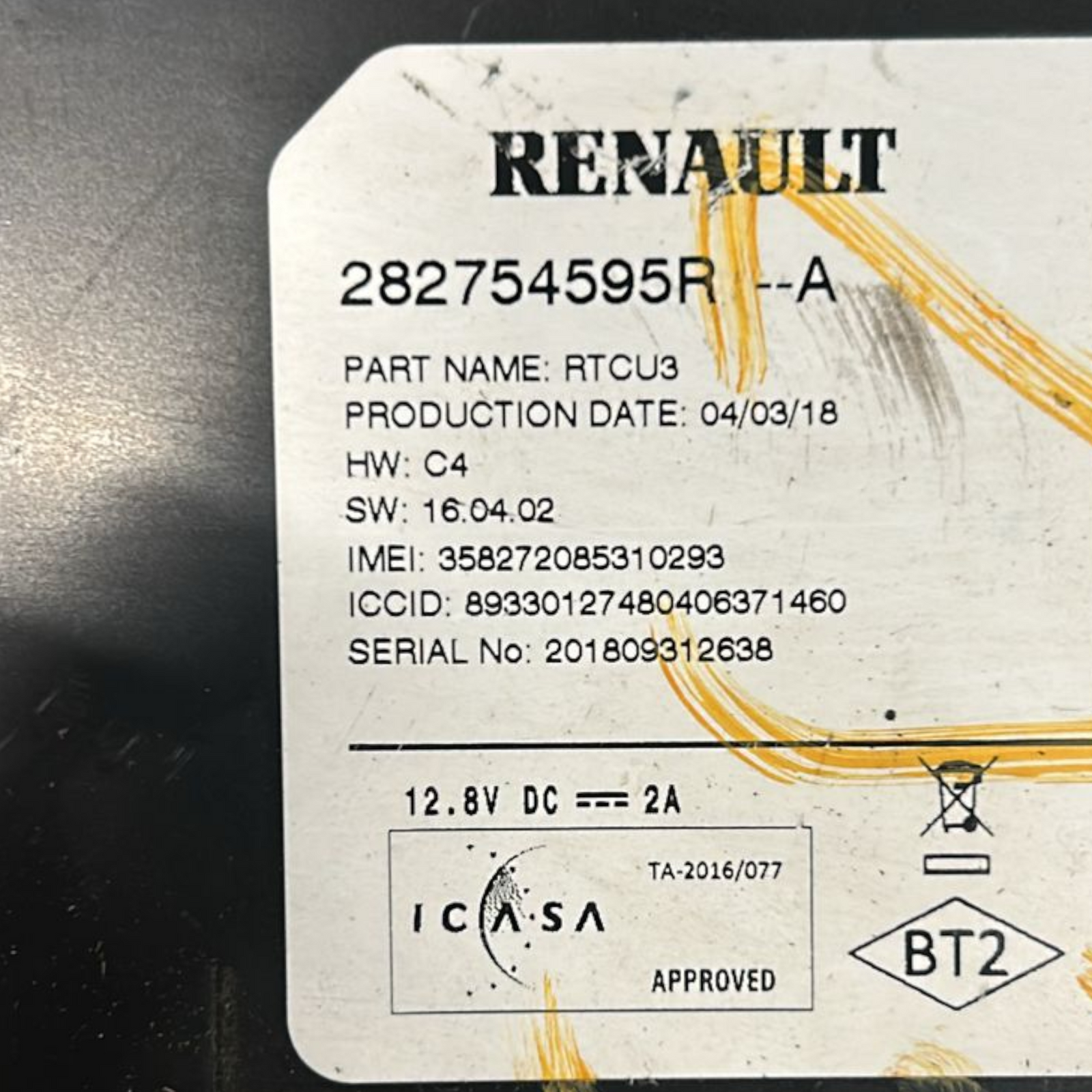 Centralna jedinica autoradija renault kadjar 1.5 dizel kod:282754595R (2015 > 2022)