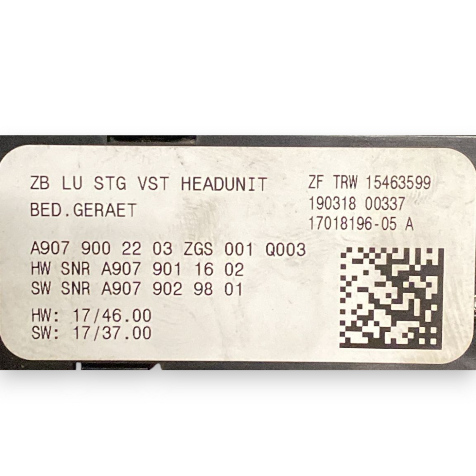 команди на автомобилното радио мерцедес-бенц спринтер код:а9079002203 (2018-)