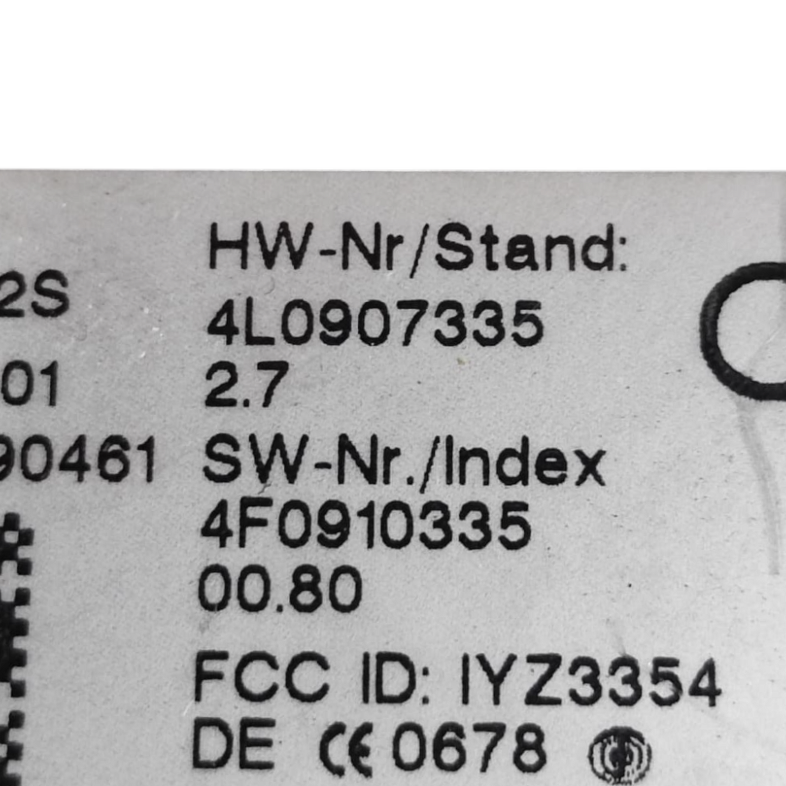 Conférer / module AUDI Q7 COD sans clé: 4L0907335 (2005-2015)