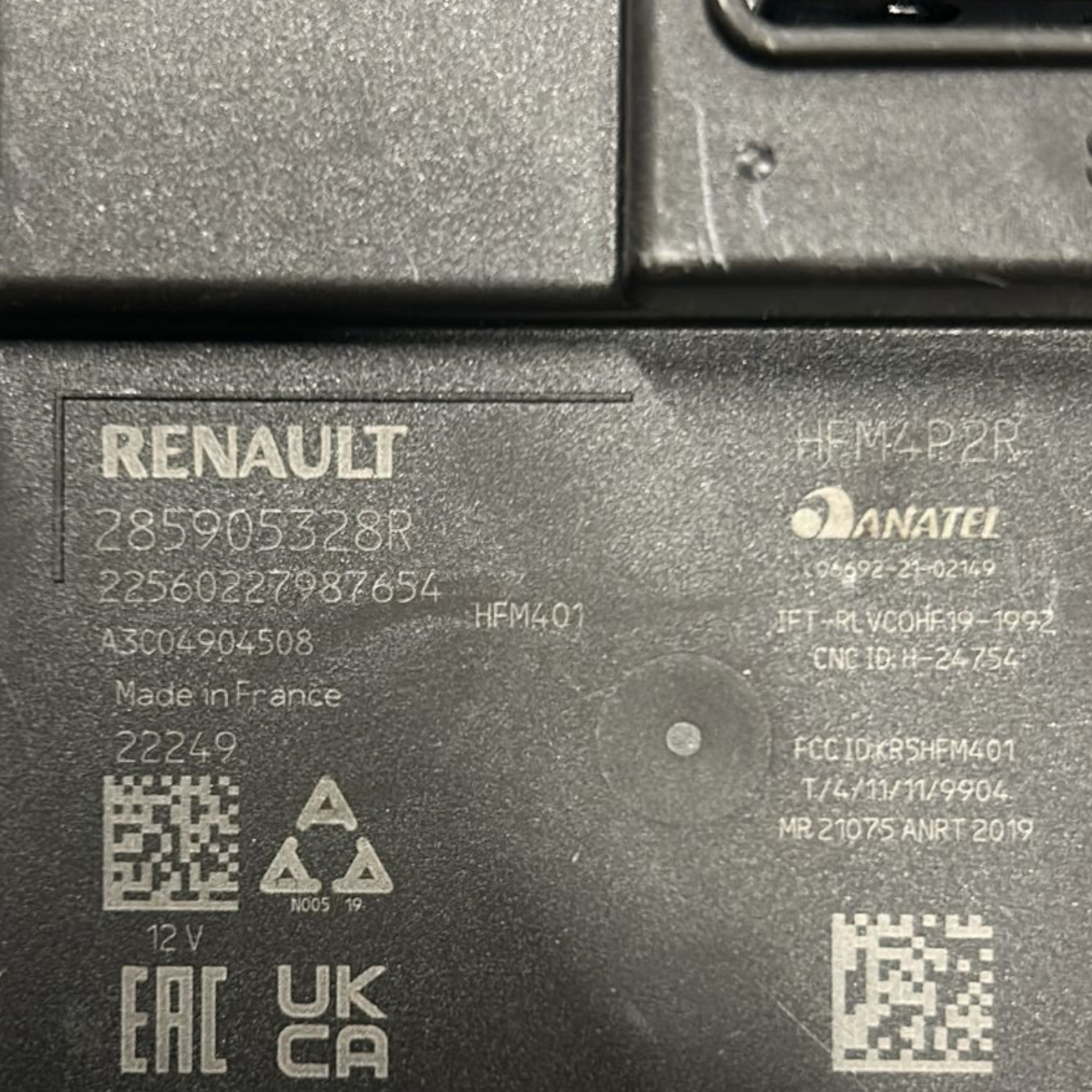 Centralina accensione dacia jogger 1.0 benzina cod:285905328r (2021 >)