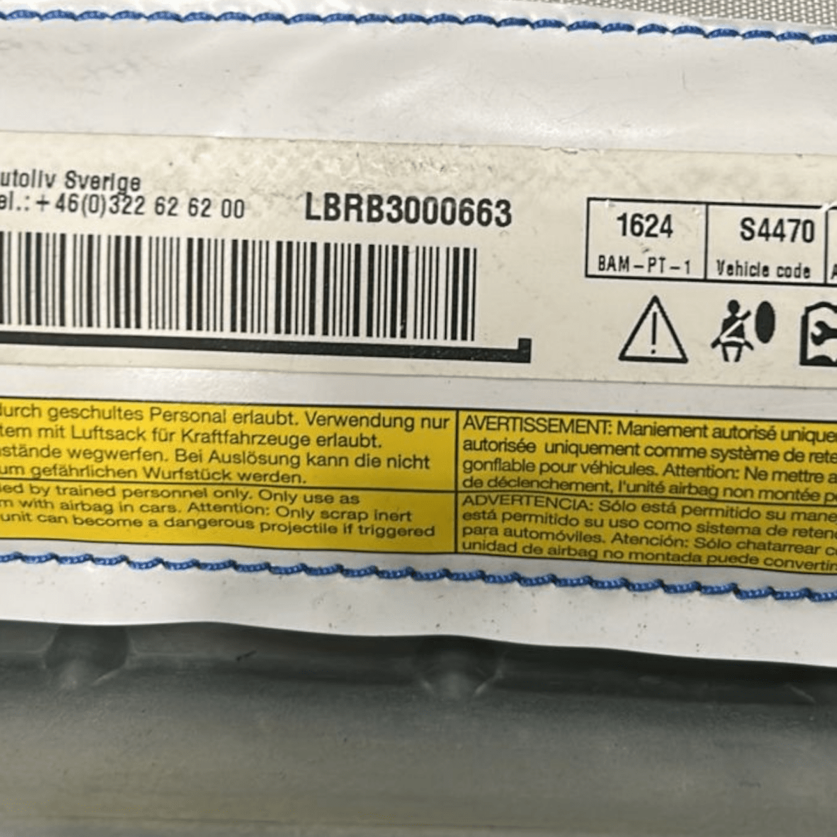Airbag a tendina anteriore sinistro opel meriva b cod:lbrb3000663 (2010 > 2017) - F&P CRASH SRL - Ricambi Usati