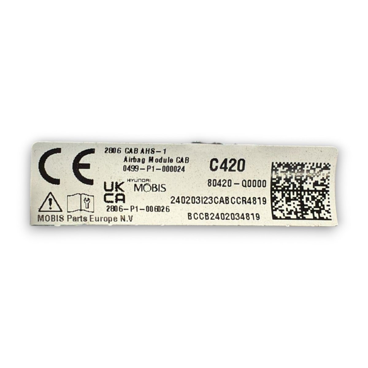 Airbag a tendina laterale destra Hyundai i20 III cod . 80420 - q0000 (2020 >) - F&P CRASH SRL - Ricambi Usati