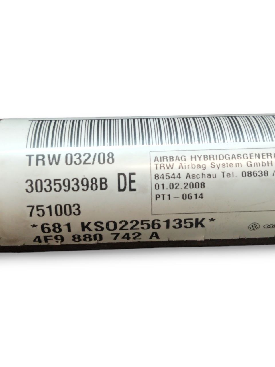 Airbag a tendina laterale destro dx Audi A6 avant (2004- 2011> ) cod.30359397B - F&P CRASH SRLS - Ricambi Usati