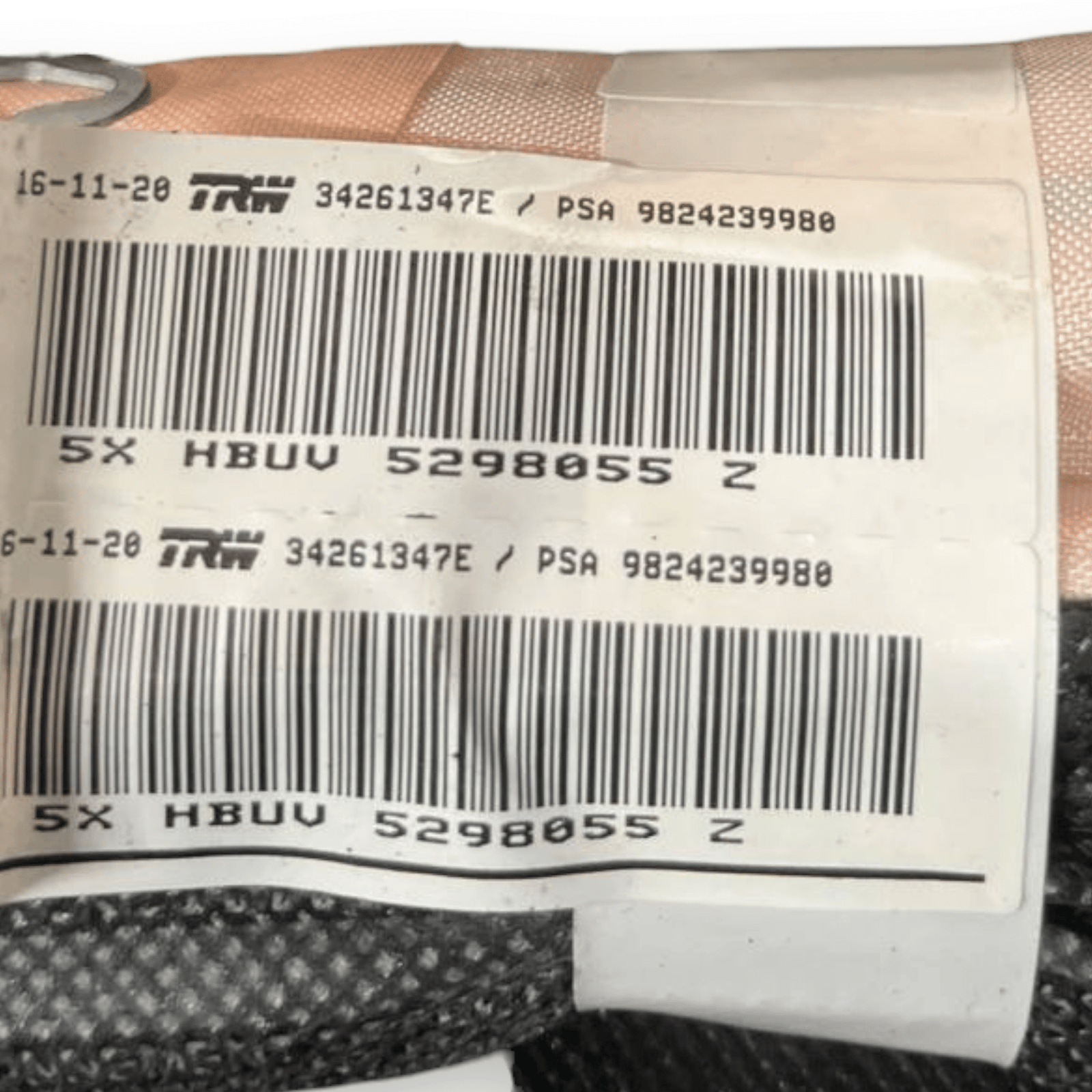 Airbag a Tendina laterale destro (dx) Opel Grandland X (2017>) cod: 9824239980 - F&P CRASH SRLS - Ricambi Usati