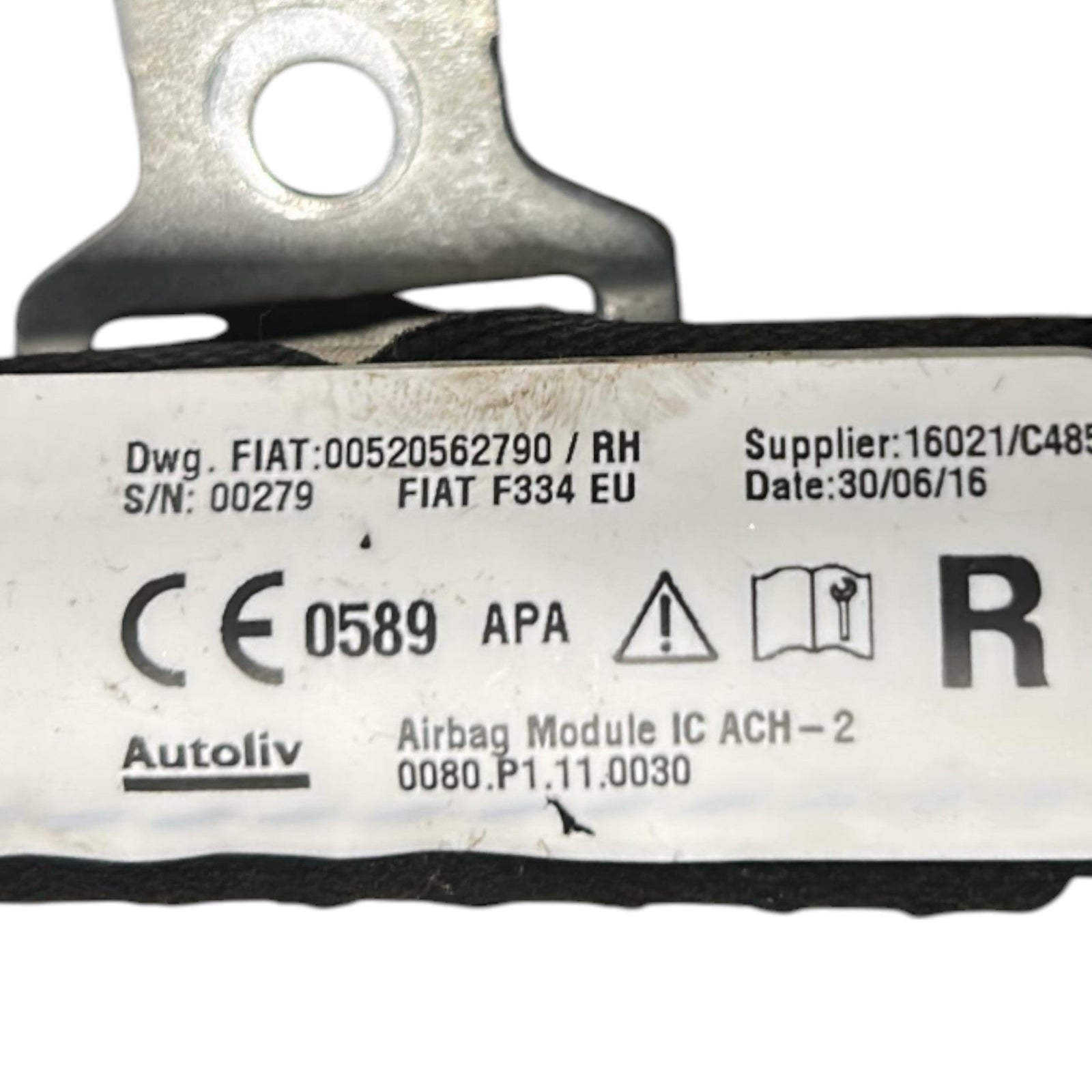 AirBag A Tendina Laterale Destro Fiat 500 X cod.00520562790 (2014 > ) cod.D1628194400 - F&P CRASH SRLS - Ricambi Usati