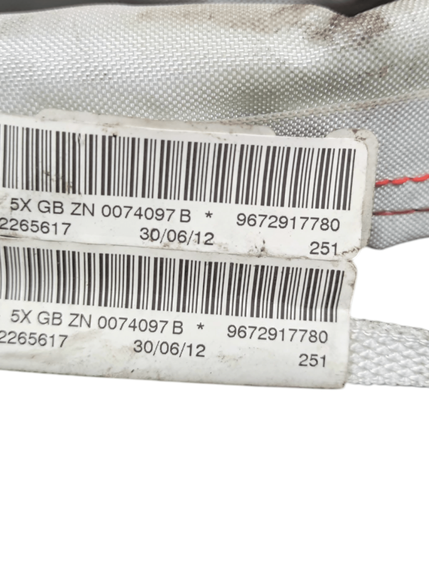 Airbag a Tendina Laterale Destro Peugeot 208 COD:9672917780 (2012 - 2019) - F&P CRASH SRLS - Ricambi Usati