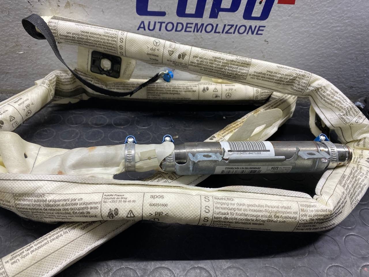 Airbag a tendina laterale sinistra mercedes-benz classe c (w204)cod:606037201 - F&P CRASH SRLS - Ricambi Usati