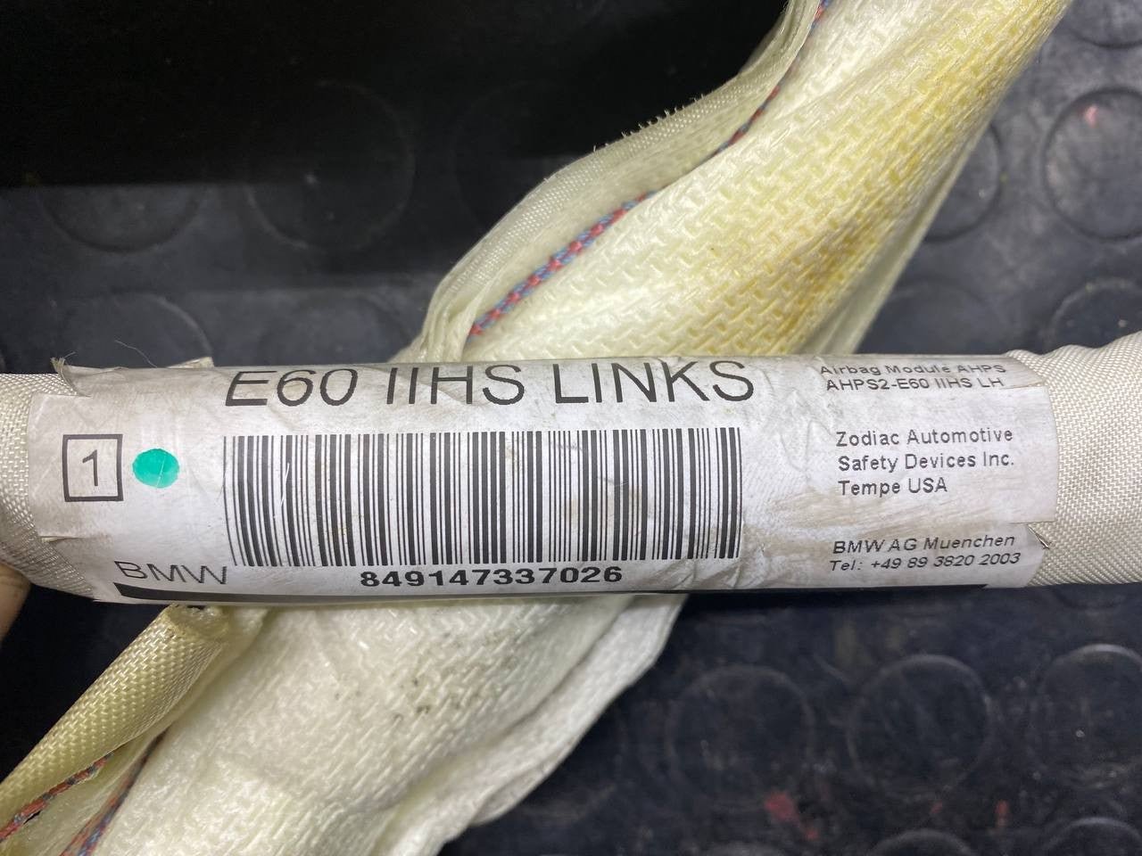Airbag a tendina laterale sinistro bmw 530 cod:849147337026 - F&P CRASH SRLS - Ricambi Usati