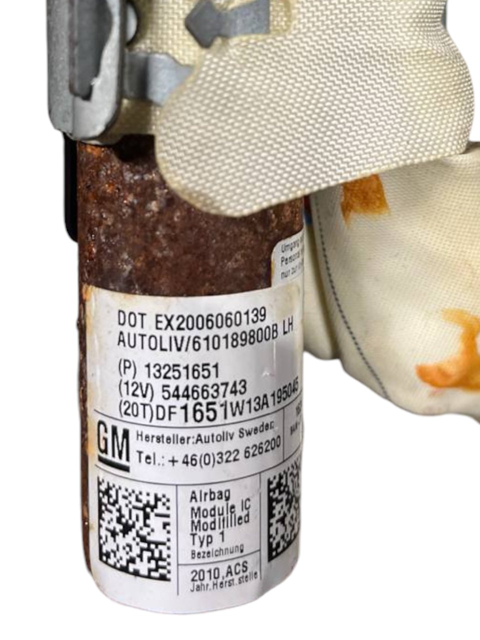 Airbag a tendina laterale sinistro Chevrolet Cruze (2009 - 2023) cod.13251651 - F&P CRASH SRLS - Ricambi Usati