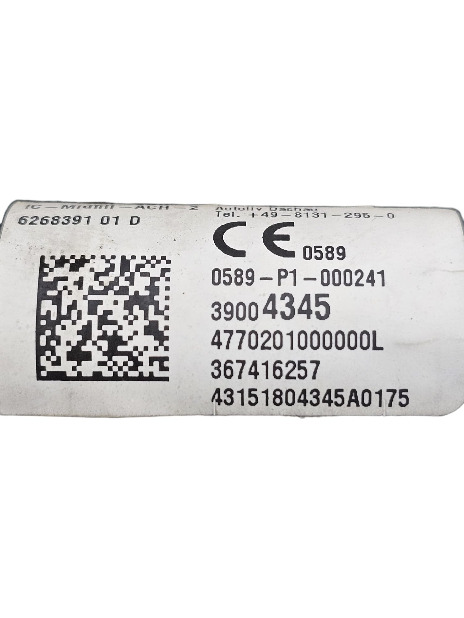 Airbag a Tendina Laterale Sinistro Opel Corsa E (2014 - 2019) Cod:39004345 - F&P CRASH SRLS - Ricambi Usati