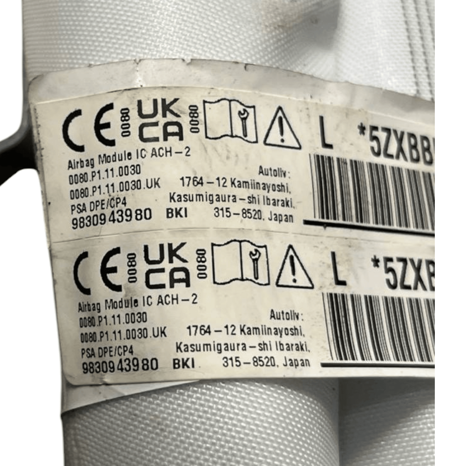 Airbag a tendina laterale sinistro Peugeot 308 (2021 - >) cod.9830943980 - F&P CRASH SRLS - Ricambi Usati