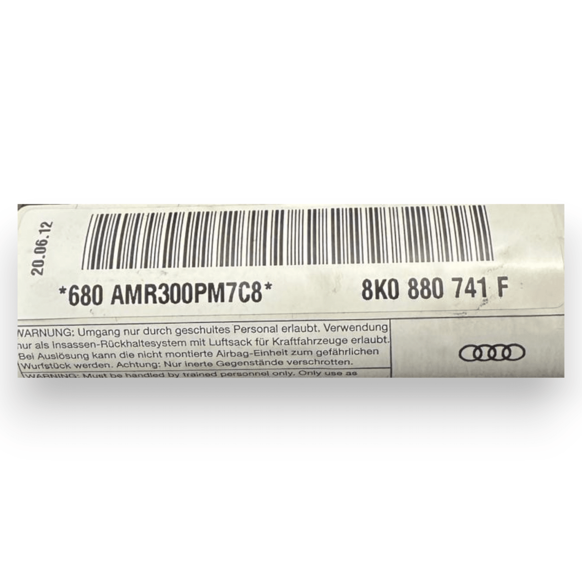 Airbag a tendina laterale sinistro (sx) Audi A4 B8 cod.8K0880741F (2007 - 2016) - F&P CRASH SRL - Ricambi Usati