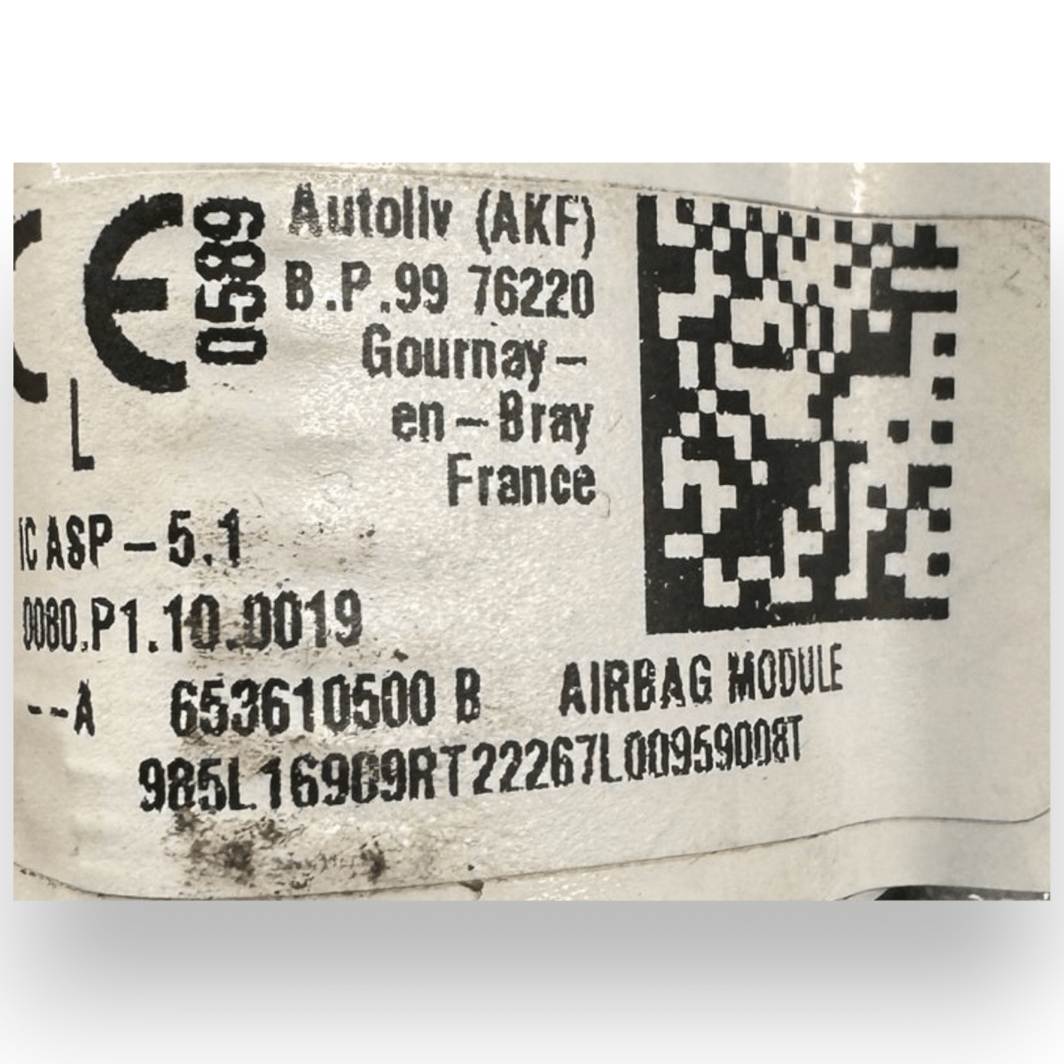 Airbag a tendina laterale sinistro (sx) Dacia Jogger cod.653610500B (2021-) - F&P CRASH SRL - Ricambi Usati