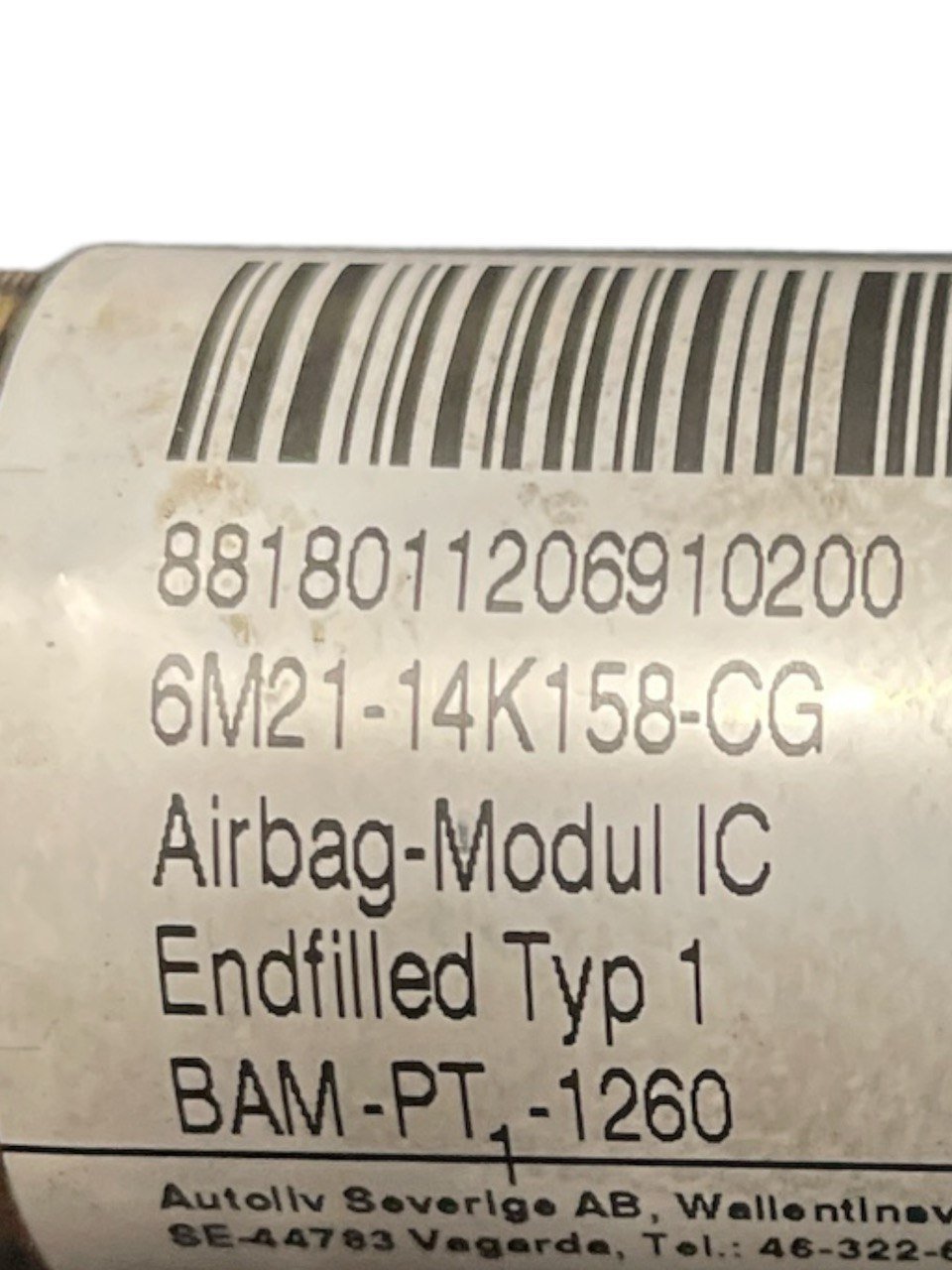 Airbag a Tendina Laterale Sinistro (Sx) Ford S - Max cod:6M2114K158 (2006 > 2015) - F&P CRASH SRLS - Ricambi Usati