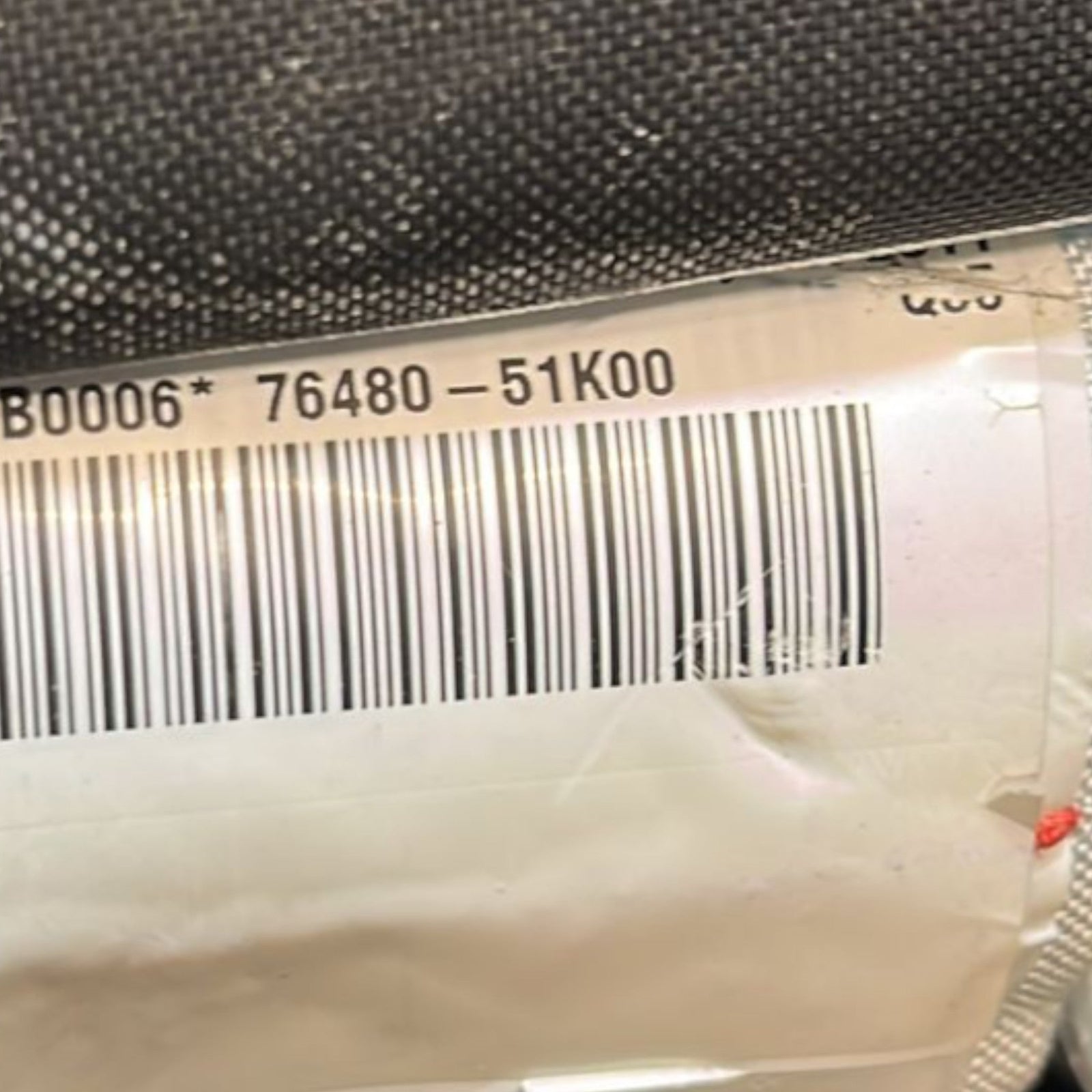 AirBag A Tendina Lato Destro Suzuki Splash cod:76480 - 51K00 (2008 >2015) - F&P CRASH SRLS - Ricambi Usati