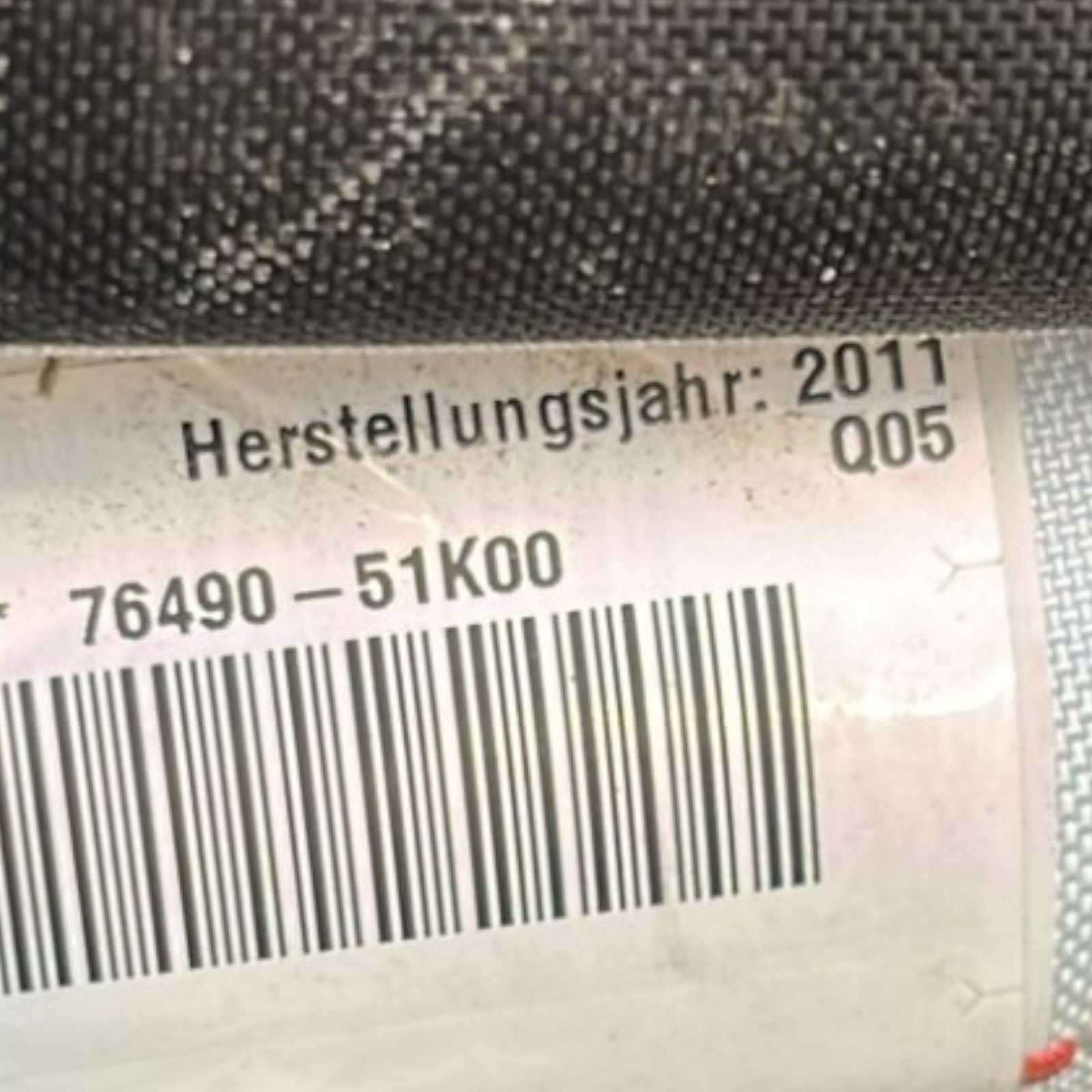 AirBag A Tendina Lato Sinistro Suzuki Splash cod:76490 - 51K00 (2008 >2015) - F&P CRASH SRLS - Ricambi Usati