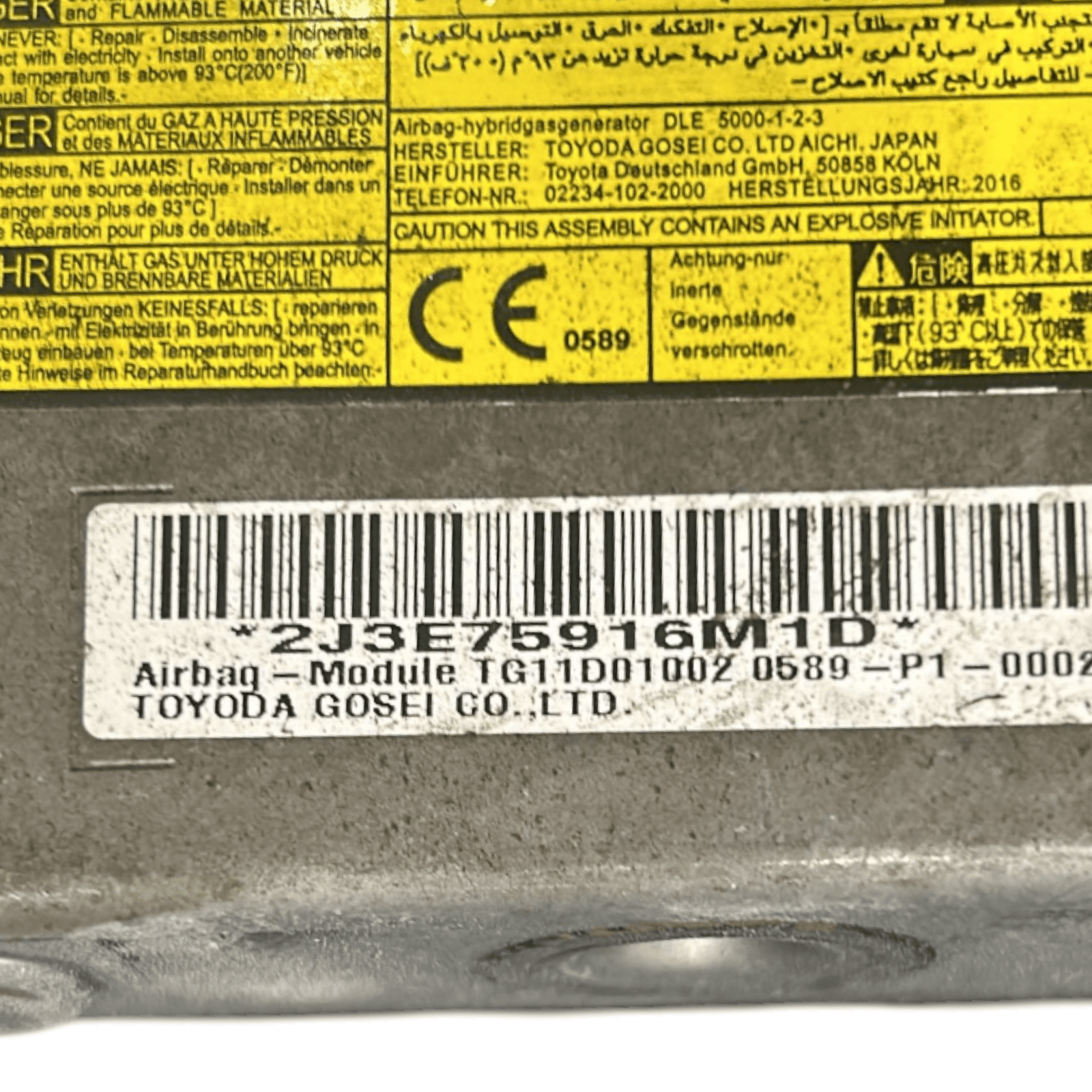 Airbag Ginocchia guidatore Toyota Auris II (E180) cod.TG11D01002 (2012 > 2018) - F&P CRASH SRLS - Ricambi Usati