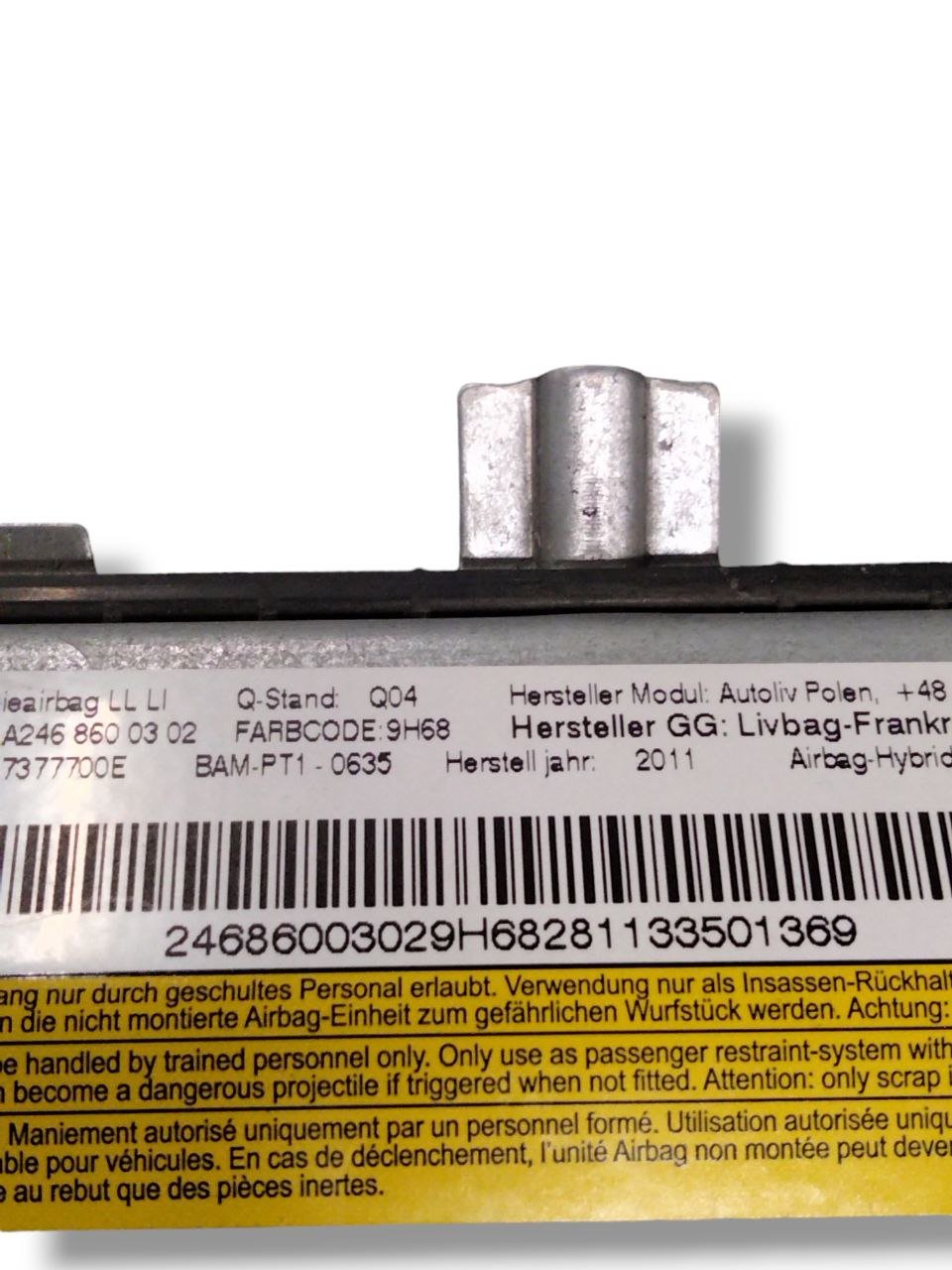 Airbag ginocchia Mercedes - Benz Classe B W246 (2011 - 2018) cod.24686003029 - F&P CRASH SRLS - Ricambi Usati