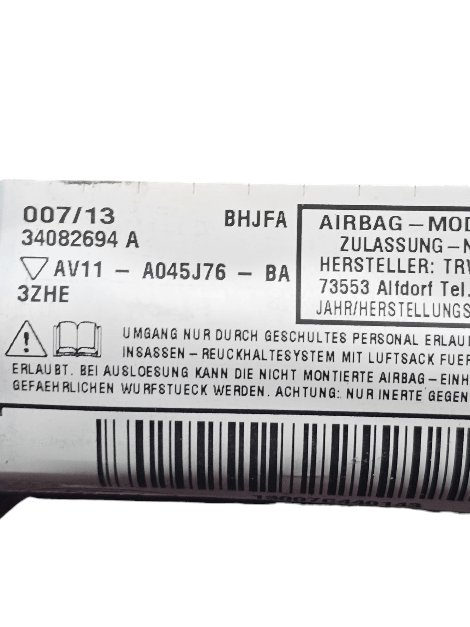 Airbag Protezione Gambe Lato Passeggero Ford B - Max Cod:AV11 - A045J76 - BA (2012 - 2018) - F&P CRASH SRLS - Ricambi Usati