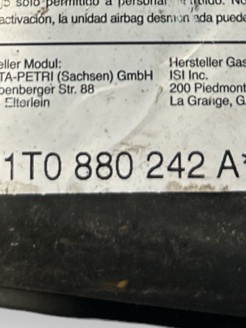 Airbag Sedile Destro Audi A3 (8P) (2004 > 2011) cod . 1T0880242A - F&P CRASH SRLS - Ricambi Usati