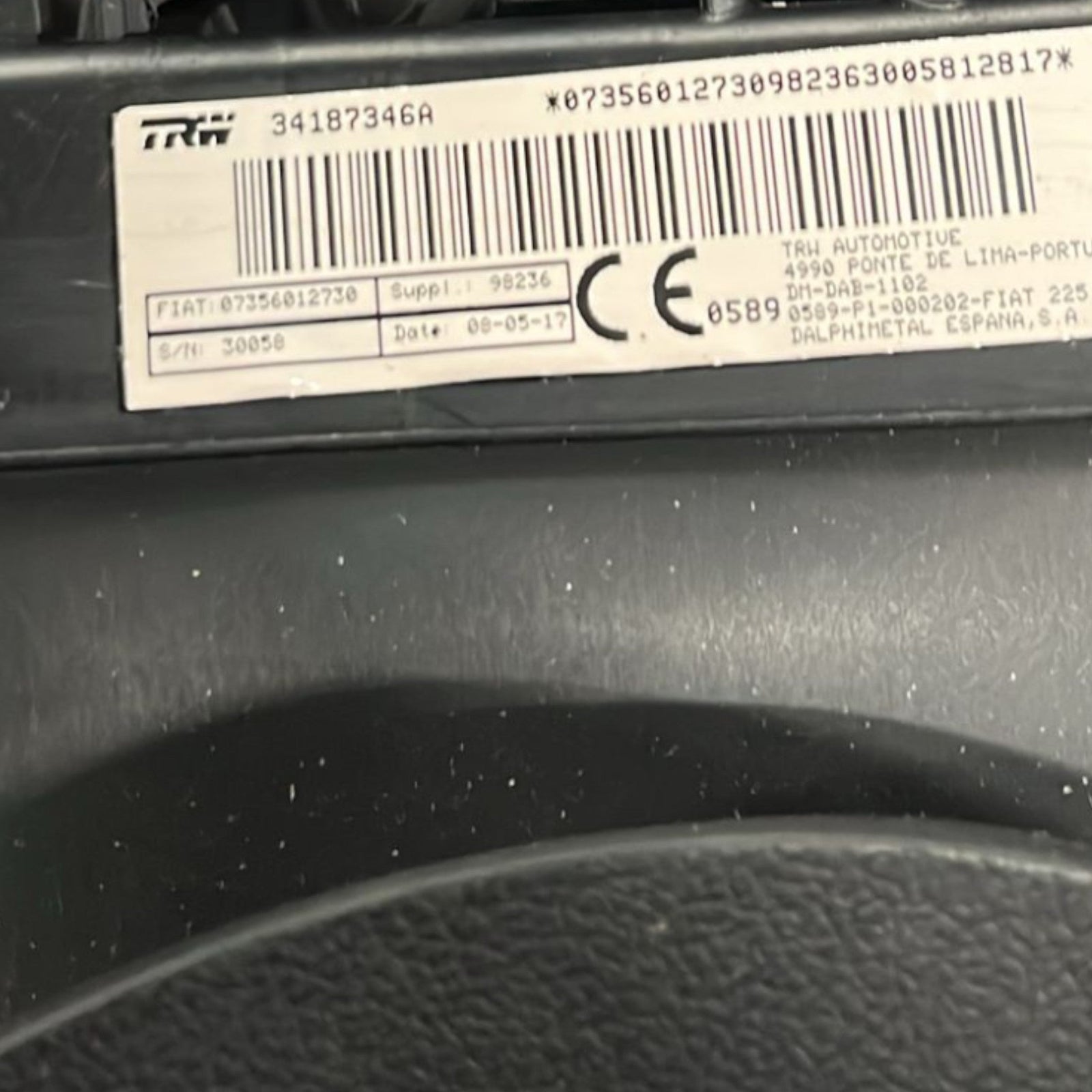 Airbag Volante Peugeot Bipper cod:34187346A (2007 >2016) - F&P CRASH SRLS - Ricambi Usati