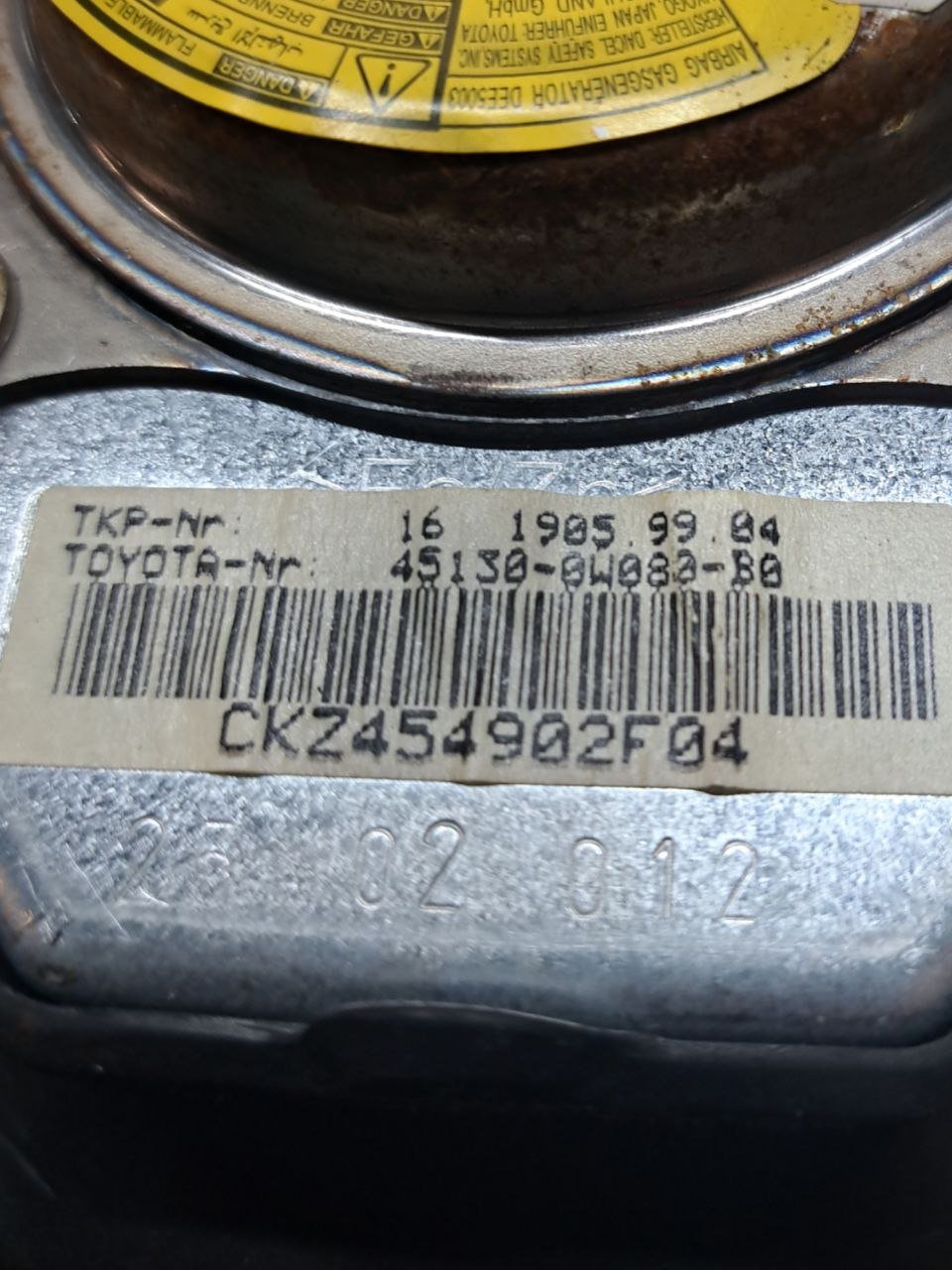 Airbag volante Toyota Yaris (2003) COD:45130-0W080 - F&P CRASH SRLS - Ricambi Usati