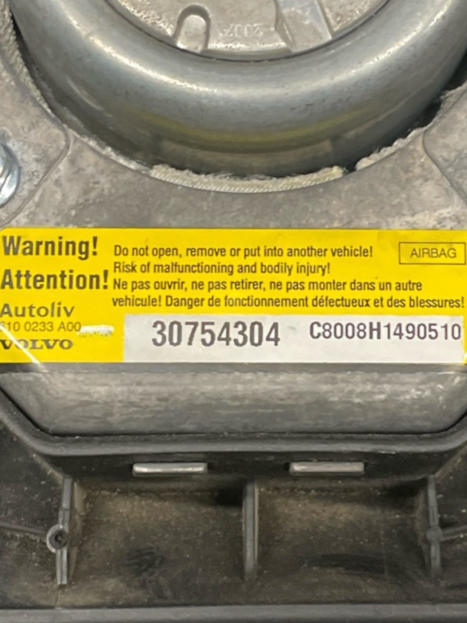 Airbag Volante Volvo XC90 (2002 - 2014) cod:30754304 - F&P CRASH SRLS - Ricambi Usati