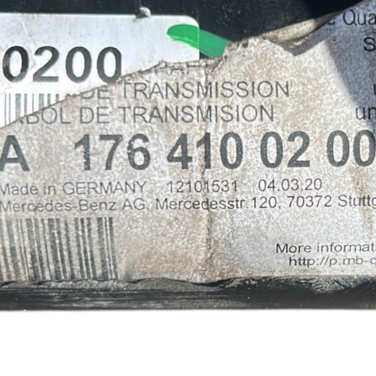 Albero Di Trasmissione Mercedes Benz Classe A (W176) (A45) cod.A1764100200 2.0 Benzina (2012 > 2018) - F&P CRASH SRLS - Ricambi Usati