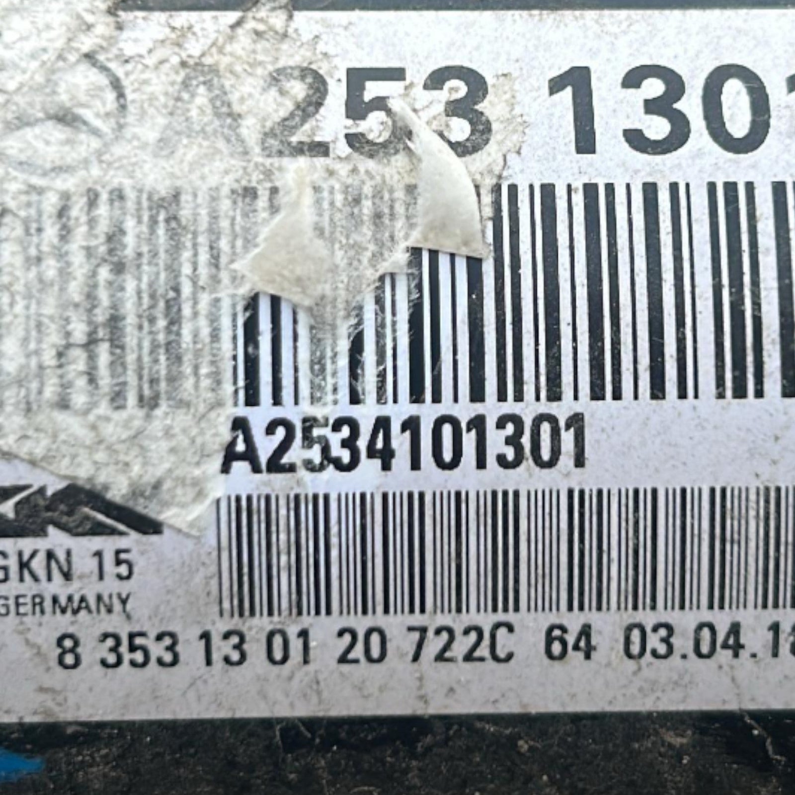 Albero Di Trasmissione Mercedes Benz GLC (X253) cod.A2534101301 2.2 Diesel (2015 > 2022) - F&P CRASH SRLS - Ricambi Usati