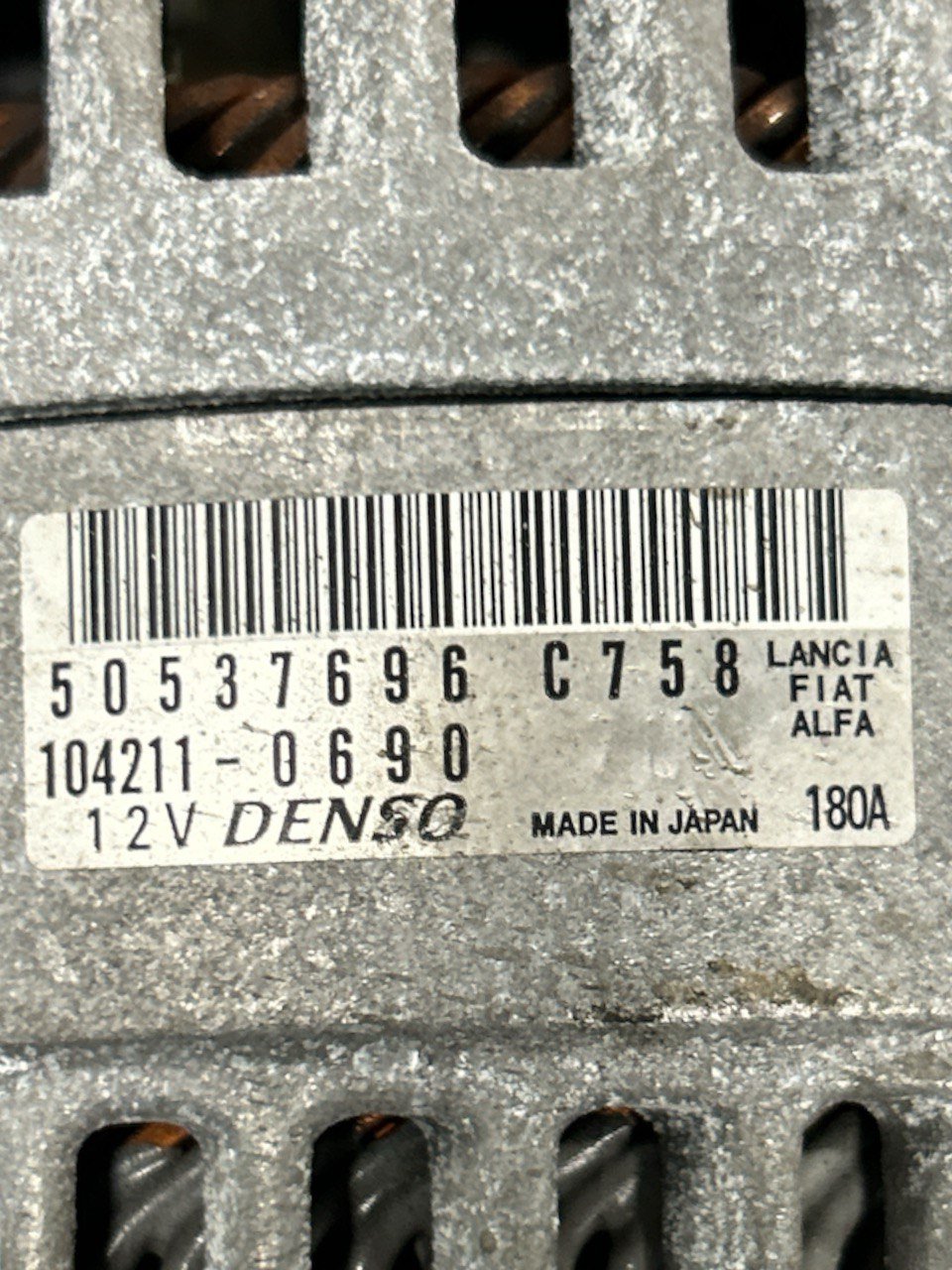 Alternatore Alfa Romeo Giulia Q2 2.0 Benzina (2022) cod . 50537696 - F&P CRASH SRLS - Ricambi Usati