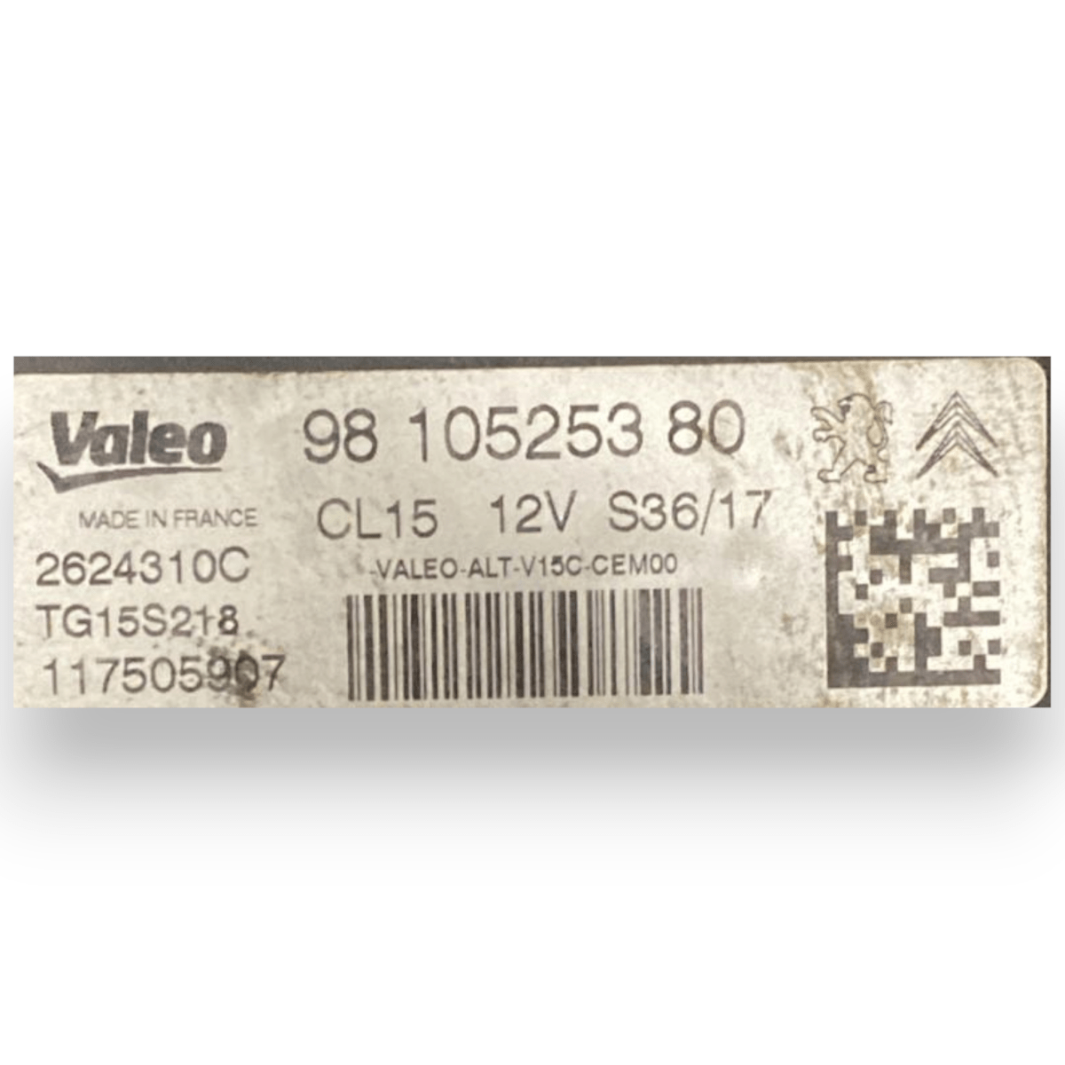 Alternatore citroen berlingo 1.5 diesel cod:2624310c (2018 - ) - F&P CRASH SRLS - Ricambi Usati