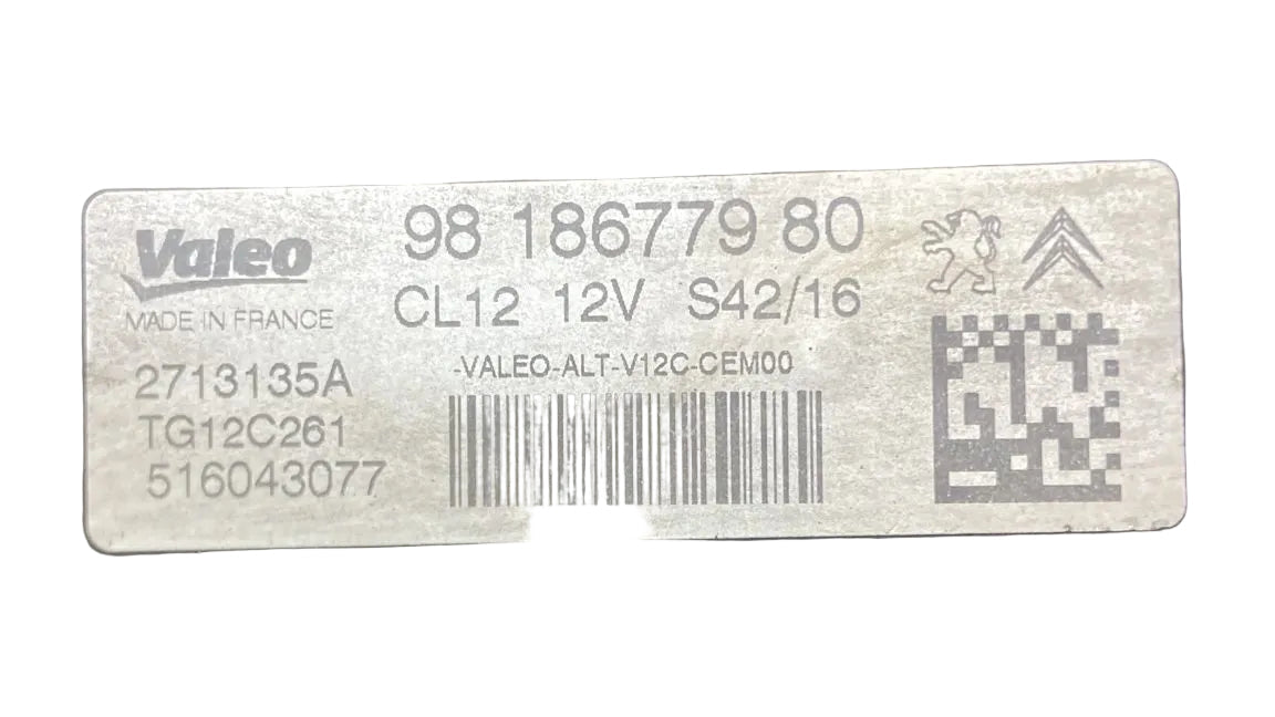 Alternatore citroen c3 III cod . 9818677980 1.2 benzina (2016 >) - F&P CRASH SRL - Ricambi Usati