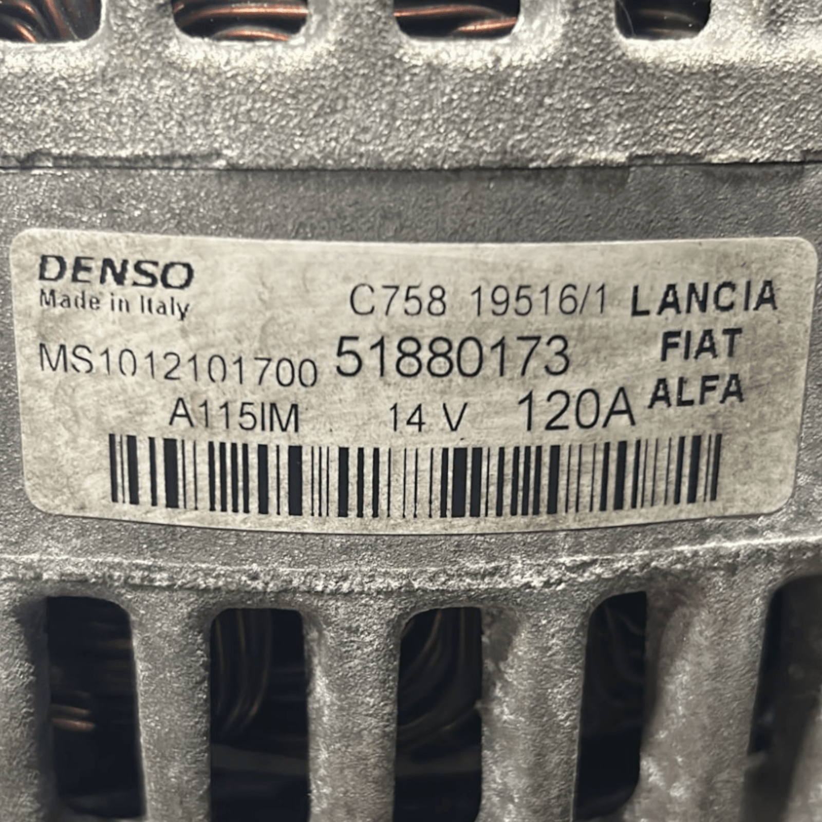 Alternatore fiat 500 1.3 Diesel (2007 >) cod:51880173 - F&P CRASH SRLS - Ricambi Usati