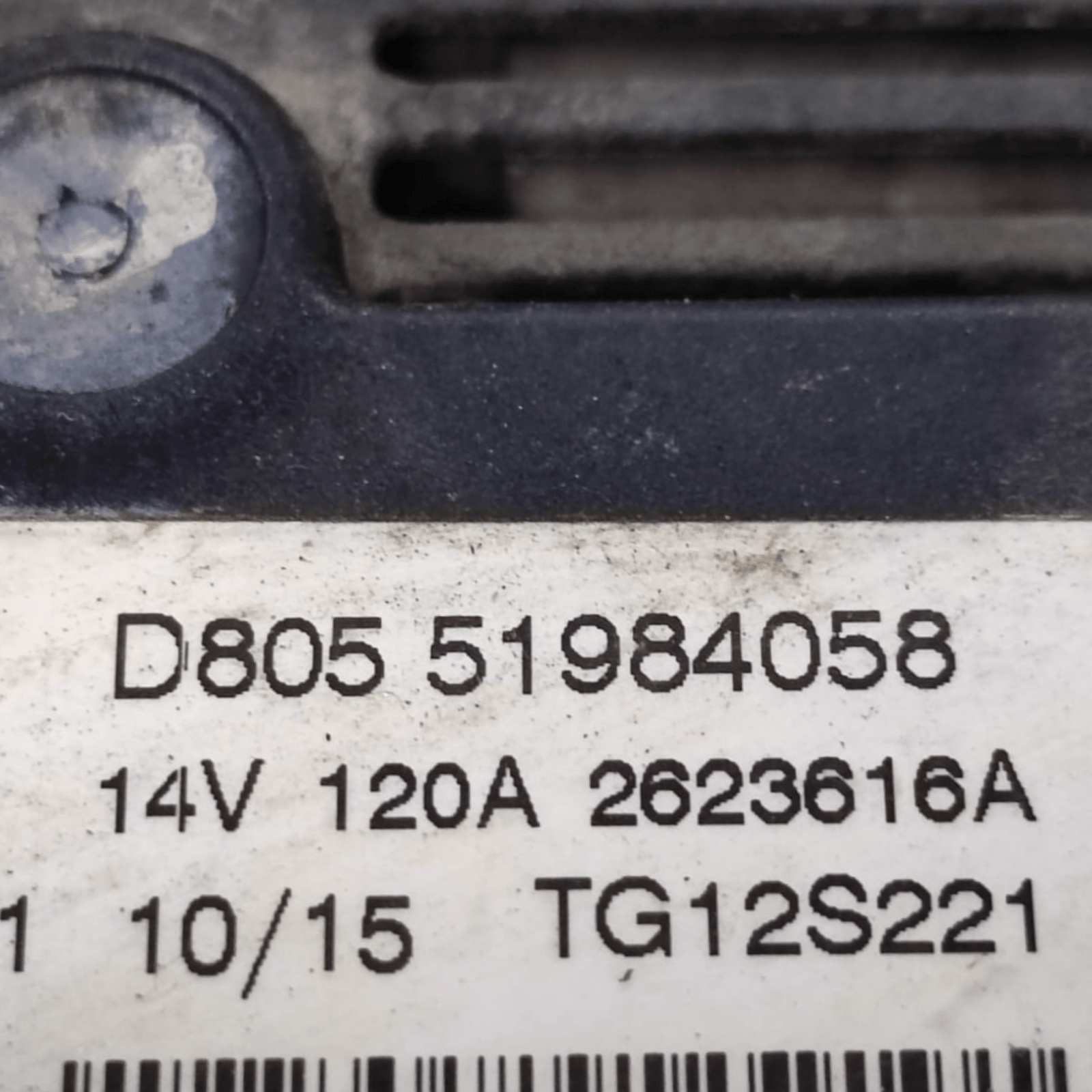 Alternatore Fiat 500L 1.3 Diesel COD: D80551984058 (2012 - 2022) - F&P CRASH SRLS - Ricambi Usati