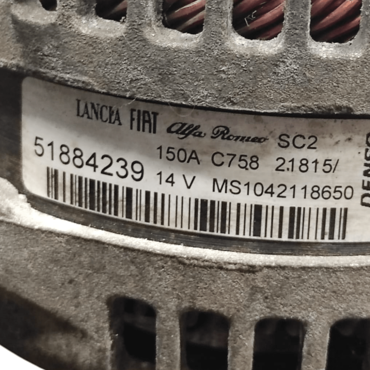 Alternator fiat 500x 1.4 gasoline code: 51884239 (2014 - ) - F&P CRASH SRL - Used Parts