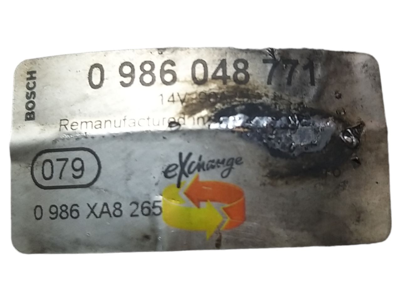 Alternatore Fiat Fiorino / Qubo / Bipper / Nemo 1.3 mjt (2009) COD:0986048771 - F&P CRASH SRLS - Ricambi Usati