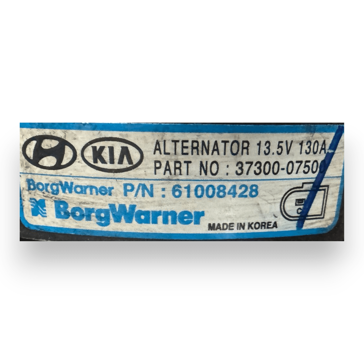 Alternatore Hyundai i20 (BC3) 1.2 benzina cod.37300 - 07500 (2020 - ) - F&P CRASH SRL - Ricambi Usati